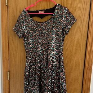 Elegant Multicolor Sequin Formal Dress